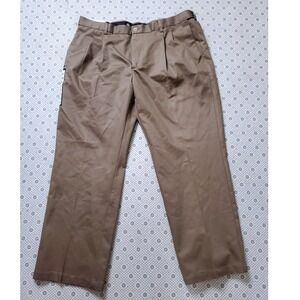 NWT Haggar Classic Fit‎ Work to Weekend Pleated Khaki Dress Pants 40x29